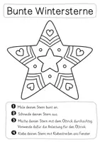Vorschau - Arbeitsblätter - Leuchtende Wintersterne - Winter Fensterdeko - Kunst Winter Kunst - Kunstprojekt für Klasse 1-2 || Sterne Basteln Winter Basteln - Fensterbilder Winter Fensterbilder Winter Fensterdeko Winterkunst Grundschule - Seite 3