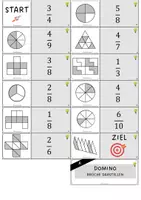Vorschau - Spiele - Brüche erkennen (2 Dominos - Brüche bildlich darstellen) - Seite 1