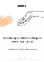 Vorschau - Arbeitsblätter - AB Collage gestalten ,,Irrsinnige Hände" - Deckblatt