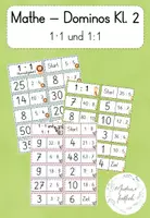 Vorschau - Spiele - Mathe Dominos Klasse 2 - Einmaleins und Einsdurcheins - Deckblatt