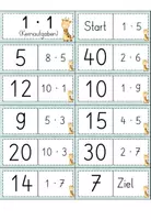 Vorschau - Spiele - Mathe Dominos Klasse 2 - Einmaleins und Einsdurcheins - Seite 3