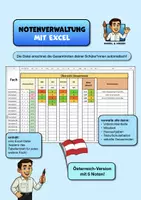 Vorschau - Anderer Materialtyp - Notenberechnung leicht gemacht Excel-Datei 5 Noten (Ö-Version) - Deckblatt