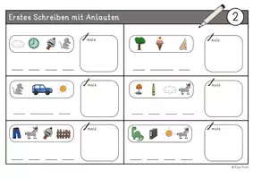 Vorschau - Arbeitsblätter - Erstes Schreiben mit Anlauten (Kl. 1) - Seite 2