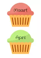 Voorbeeld - verjaardagskalender cupcakes | bewerkbaar - Pagina 2