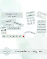 Voorbeeld - Klassenthema mintgroen | bewerkbaar - Voorblad