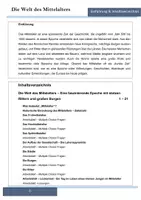 Vorschau - Arbeitsblätter - Die Welt des Mittelalters – Eine faszinierende Epoche mit stolzen Rittern und großen Burgen - Seite 1