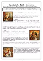 Vorschau - Arbeitsblätter - Das alte Rom - Augustus (Arbeitsblätter mit Lösungen und Präsentation) - Seite 1