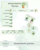 Voorbeeld - Klassenthema planten | bewerkbaar - Voorblad