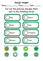 Vorschau - Arbeitsblätter - Match words & stick on: Nikolaus / Nicholas - Englisch (Schneiden und Kleben) - Seite 2