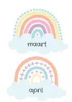 Voorbeeld - verjaardagskalender regenboog | bewerkbaar - Pagina 2