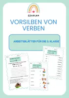 Vorschau - Arbeitsblätter - Vorsilben von Verben Arbeitsblätter Klasse 3 - Deckblatt