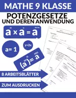 Vorschau - Arbeitsblätter - Potenzgesetze und deren Anwendung - Mathematik (9. Klasse) - Deckblatt