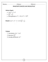 Vorschau - Arbeitsblätter - Potenzgesetze und deren Anwendung - Mathematik (9. Klasse) - Seite 3
