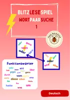 Vorschau - Spiele - Blitzlesen Wortpaar Suche" Funktionswörter 1 - Deckblatt