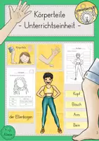 Vorschau - Stundenentwürfe - Körper Körperteile Unterrichtseinheit - Deckblatt