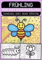 Vorschau - Mal- und Bastelvorlagen - Frühling Pop Art Kunstprojekte für Schüler:innen der Klassen 1 bis 4 - Deckblatt