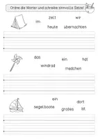 Vorschau - Arbeitsblätter - Einfache Schüttelsätze Sommer, Klasse 1 - Seite 1