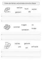 Vorschau - Arbeitsblätter - Einfache Schüttelsätze Sommer, Klasse 1 - Seite 2