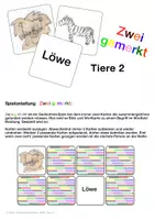 Vorschau - Spiele - DmS: Tiere 2 (exotische Tiere) - Lerntheke - Zwei gemerkt - Seite 1