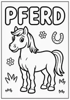 Vorschau - Mal- und Bastelvorlagen - Pferde Malvorlagen Ausmalbilder Poster kreative Pferde Grundschule - Seite 1