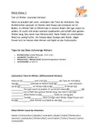 Vorschau - Arbeitsblätter - Diktat Klasse 3 Tiere im Winter drei verschiedene Versionen - Deckblatt