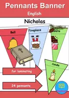 Vorschau - Arbeitsblätter - Nikolaus / Nicholas: Pennants Banner - Für Girlande oder Kette (Deko) - Englisch - Deckblatt