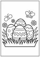 Vorschau - Mal- und Bastelvorlagen - Kunst Ostern Grundschule Kunst 15 Ausmalbilder Klasse 1 bis 4 Grundschule - Seite 1