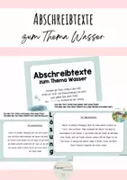 Vorschau - Stationenlernen - Abschreibkartei - Thema Wasser - mit Lösungen - Deckblatt