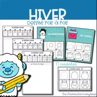 Aperçu - Fiches - Hiver - Dessins pas à pas - Page de couverture
