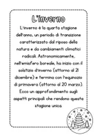 anteprima - Testo - L'inverno - schede didattiche informative - Pagina 1