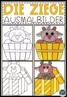 Vorschau - Mal- und Bastelvorlagen - Kleine Ziegen – Ausmalbilder zum Ausmalen - Deckblatt