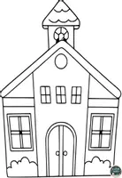 Vorschau - Mal- und Bastelvorlagen - Haus Malvorlagen für Kindergarten & Schule - Seite 2