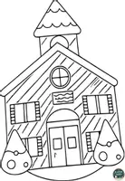 Vorschau - Mal- und Bastelvorlagen - Haus Malvorlagen für Kindergarten & Schule - Seite 3