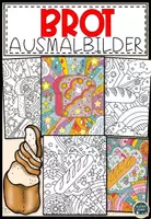 Vorschau - Mal- und Bastelvorlagen - Brot Ausmalbilder – Perfekt für Kinder - Deckblatt