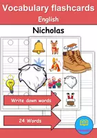 Vorschau - Unterrichtsreihen - Vokabelkarten / Vocabulary cards: Nikolaus / Nicholas - Lesen & Schreiben (Englisch) - Deckblatt