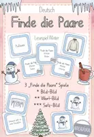 Vorschau - Spiele - Finde die Paare – Winter - Lesespiel - Deckblatt