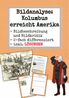 Vorschau - Arbeitsblätter - Kolumbus erreicht Amerika - Bildkritik - Deckblatt