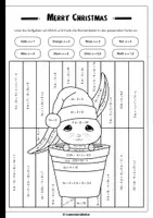 Vorschau - Arbeitsblätter - Mathebilder - Weihnachten Edition (Gleichungen) - Seite 2