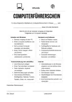 Vorschau - Anderer Materialtyp - Computerführerschein - Urkunde - Seite 1