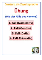 Vorschau - Arbeitsblätter - Materialpaket (DaZ: Die vier Fälle des Nomens üben) - Deckblatt