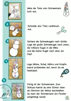 Vorschau - Stundenentwürfe - Schneemann und Schneeflocken basteln Kunst Winter (Fensterbilder) - Seite 1
