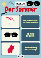 Náhled - Der Sommer Memo Spiel_Pexeso léto němčina, slovíčka - krycí list