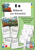 Vorschau - Arbeitsblätter - Buchstabe E e: Material zum Wimmelbild - Deckblatt