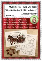 Vorschau - Stundenentwürfe - Musik hören - kurz und klar: Musikalische Schlittenfahrt (Leopold Mozart) - Deckblatt