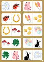 Vorschau - Arbeitsblätter - Silvester Glücksbringer Spiel - Deckblatt