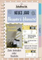 Vorschau - Mal- und Bastelvorlagen - Neujahrs-Wünsche und Vorsätze 2026 Bastelanleitung zu Silvester_Rakete - Deckblatt