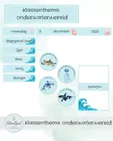 Voorbeeld - Klassenthema onderwaterwereld | bewerkbaar - Voorblad