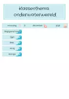 Voorbeeld - Klassenthema onderwaterwereld | bewerkbaar - Pagina 1