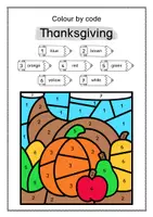 Vorschau - Arbeitsblätter - Colour by code: Thanksgiving - Seite 2