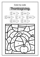 Vorschau - Arbeitsblätter - Colour by code: Thanksgiving - Seite 3